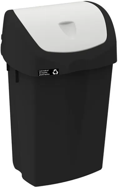 NRW Afvalemmer met witte klepdeksel, duurzaam, 25 L