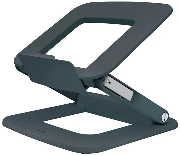 Leitz Ergo verstelbare multi-hoek laptopstandaard, 80% gerecycled plastic, donkergrijs